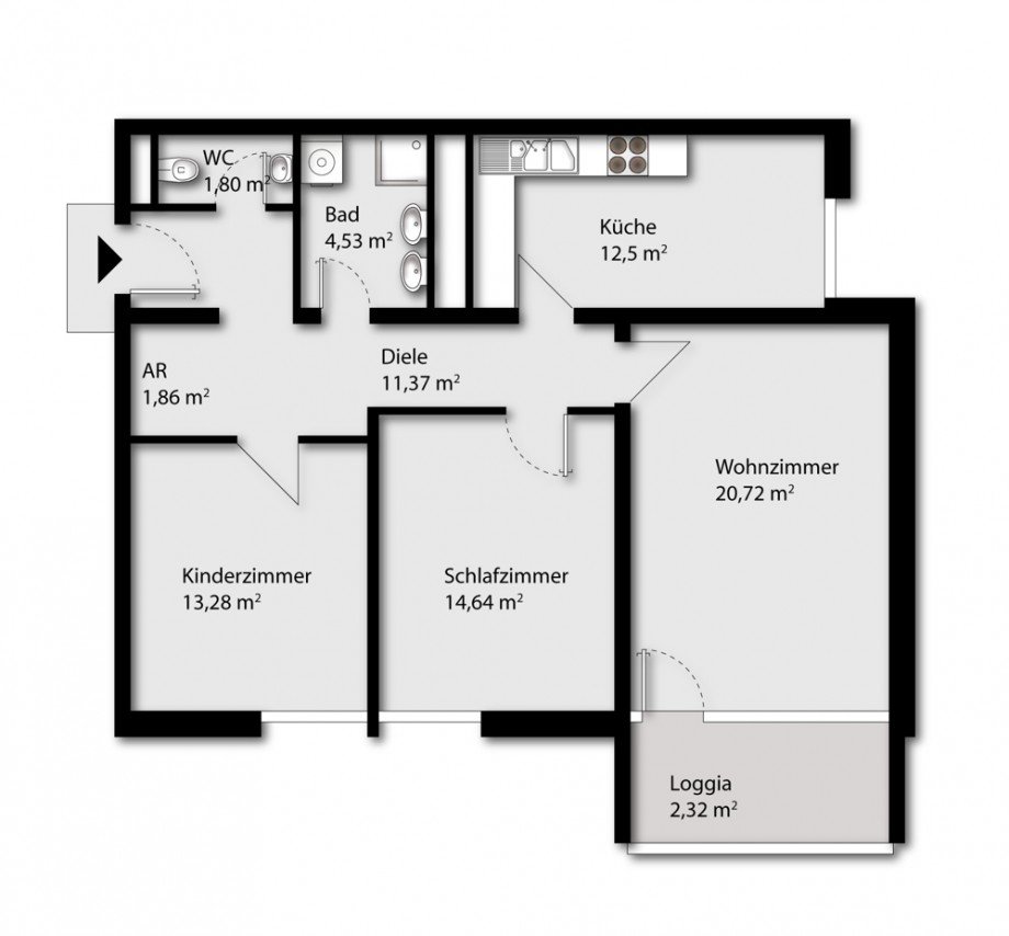 Grundriss Etagenwohnung Germering