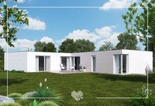 Geplantes Musterbauvorhaben R�ckseite GRUNDST�CK MIT BAUGENEHMIGUNG F�R BUNGALOW