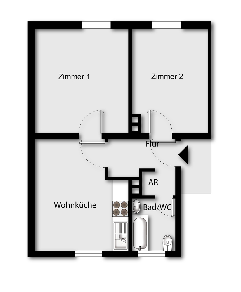 Grundriss Etagenwohnung Augsburg