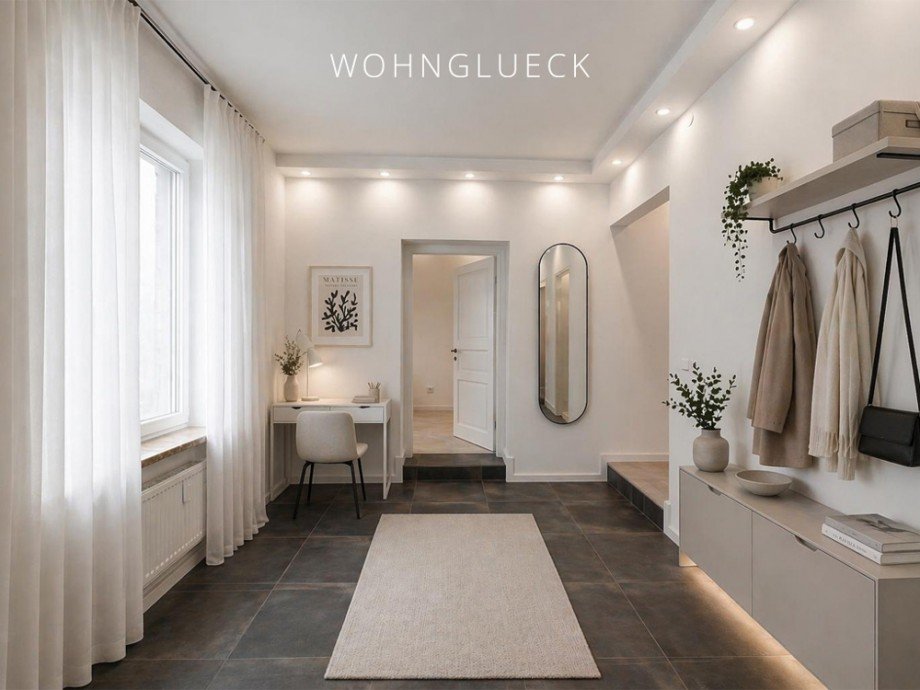 Flur Einrichtungsbeispiel Erdgeschosswohnung Augsburg / Kriegshaber