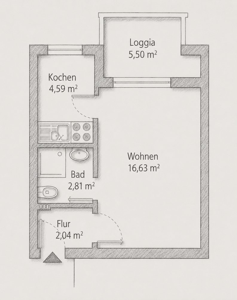 Grundriss Erdgeschosswohnung K�nigsbrunn