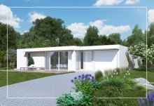 Geplantes Musterbauvorhaben Frontseite GRUNDST�CK MIT BAUGENEHMIGUNG F�R BUNGALOW