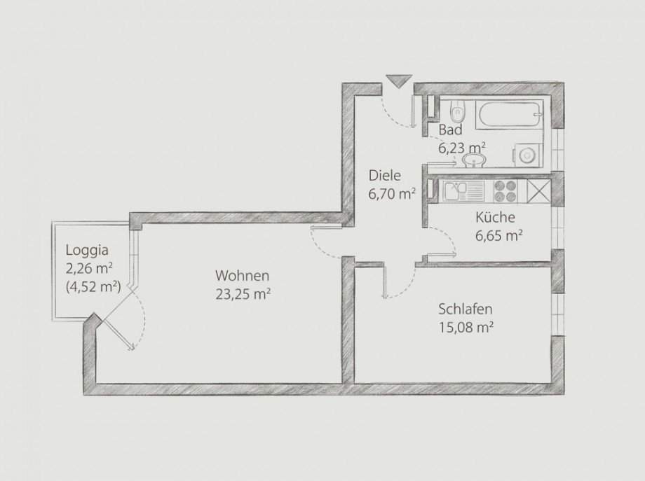 Grundriss Erdgeschosswohnung Gersthofen