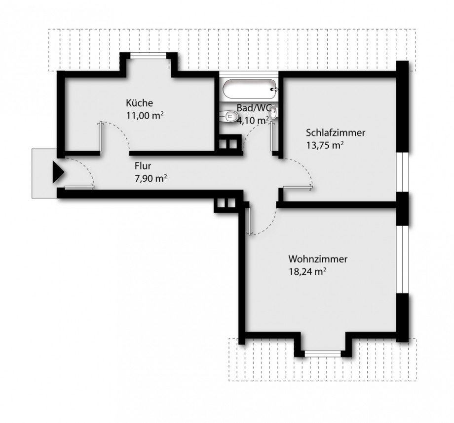 Grundriss Etagenwohnung Augsburg