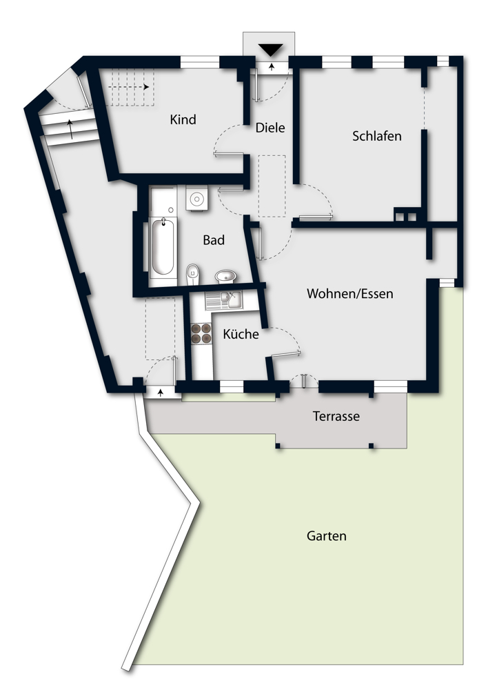 Grundriss_EG Einfamilienhaus Augsburg