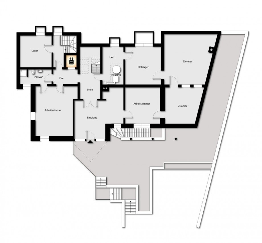 Grundriss EG Villa Harburg