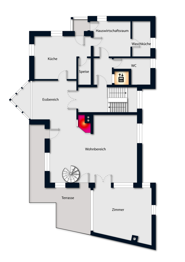 Grundriss OG Villa Harburg