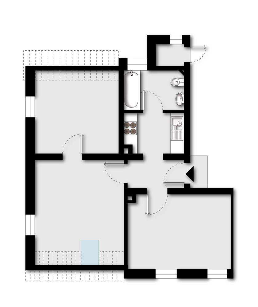 Grundriss Etagenwohnung Augsburg